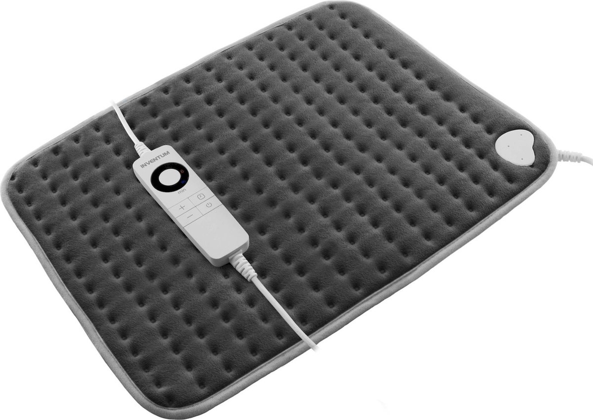 Inventum HNK186G - Elektrisch warmtekussen - 60x40 cm - Grijs | bol.com