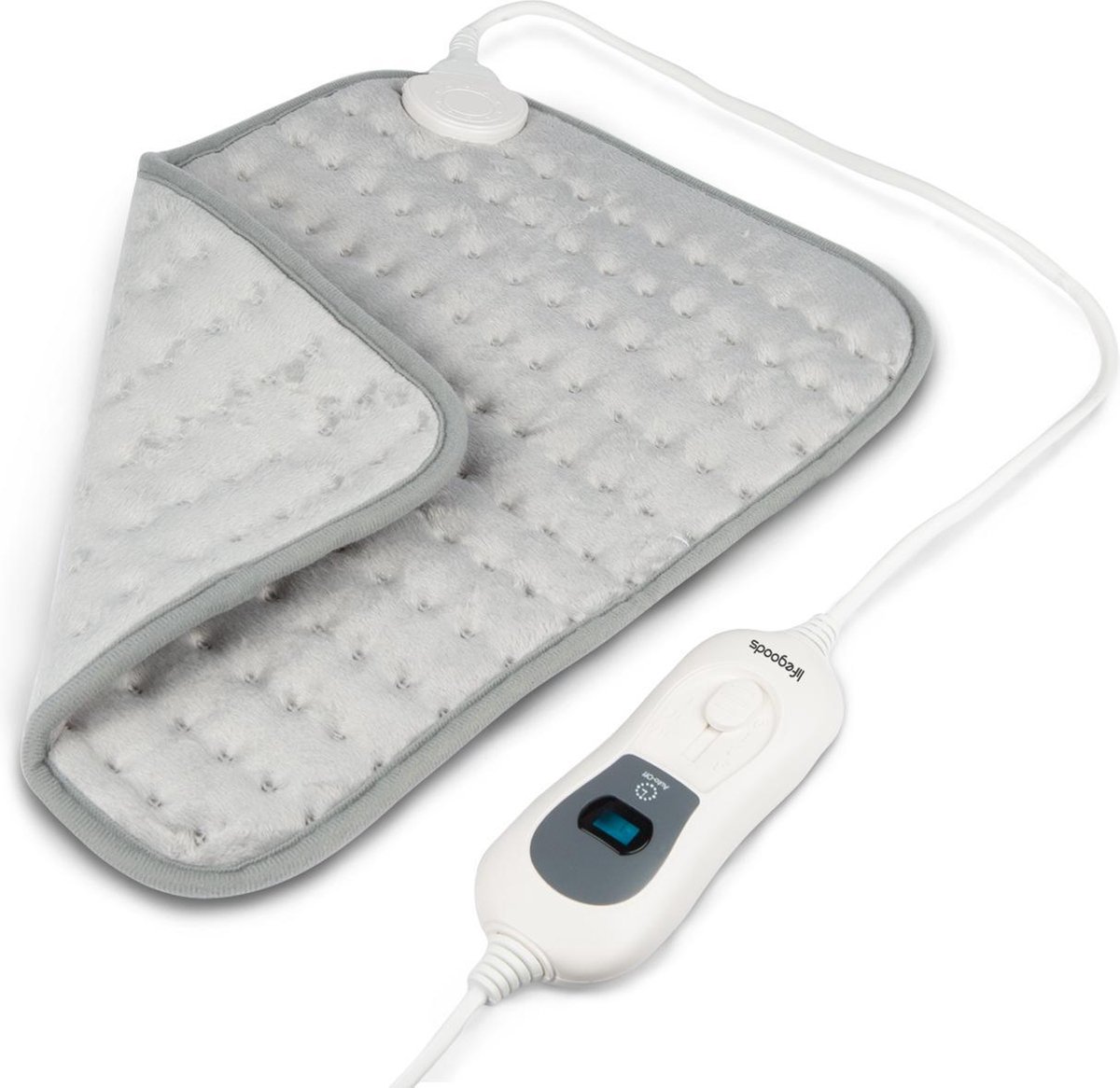 LifeGoods Warmtekussen - Elektrisch - 40x30cm - Nek en Schouders - Wasbaar - Grijs | bol.com