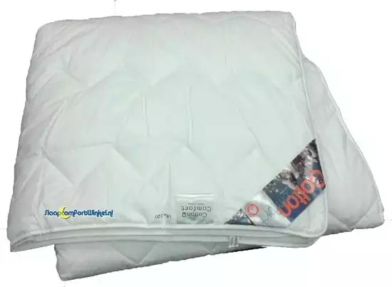 Cotton Comfort 4-Seizoenen Dekbed - 100% Katoen - Litsjumeaux - 240x220 cm - Wit