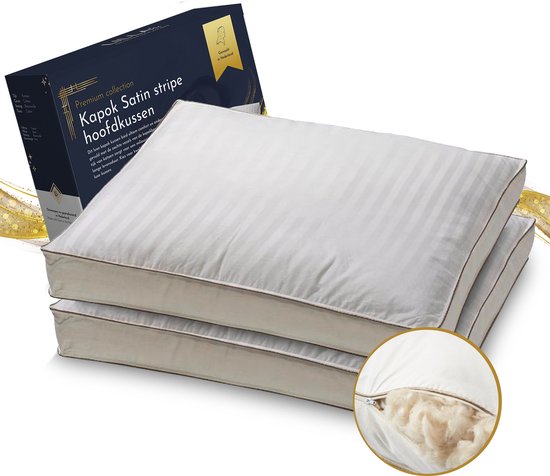 LILLA24 kapok boxkussen set van 2 stuks | 50x60 cm - Duurzaam Hoofdkussen