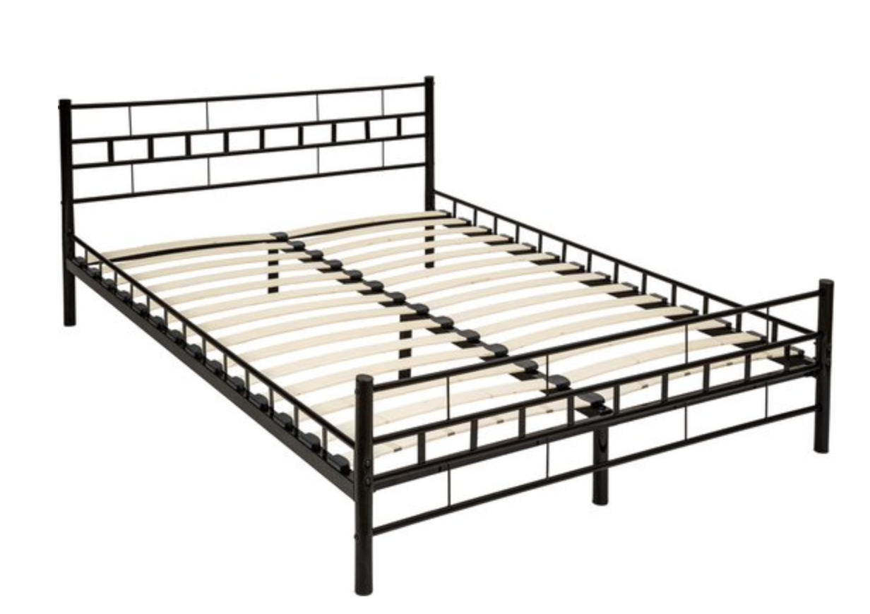 Tectake - Bedframe met lattenbodem - 200*140 cm - Metaal